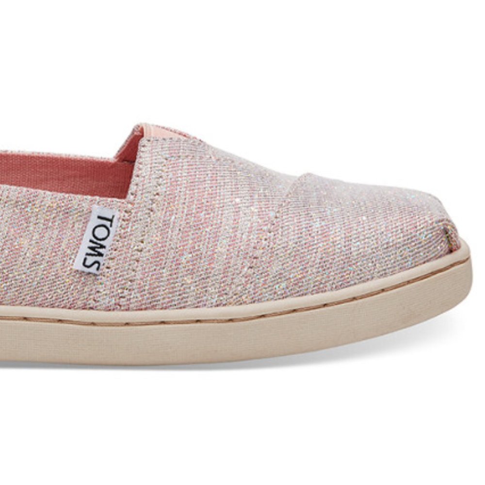 NEW TOMS Metallic Shimmer Espadrille Flat shoes